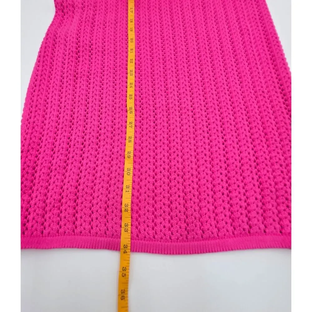 MISA Los Angeles Flamingo Pink Crochet 2 Piece Set NWT - Picture 16 of 16